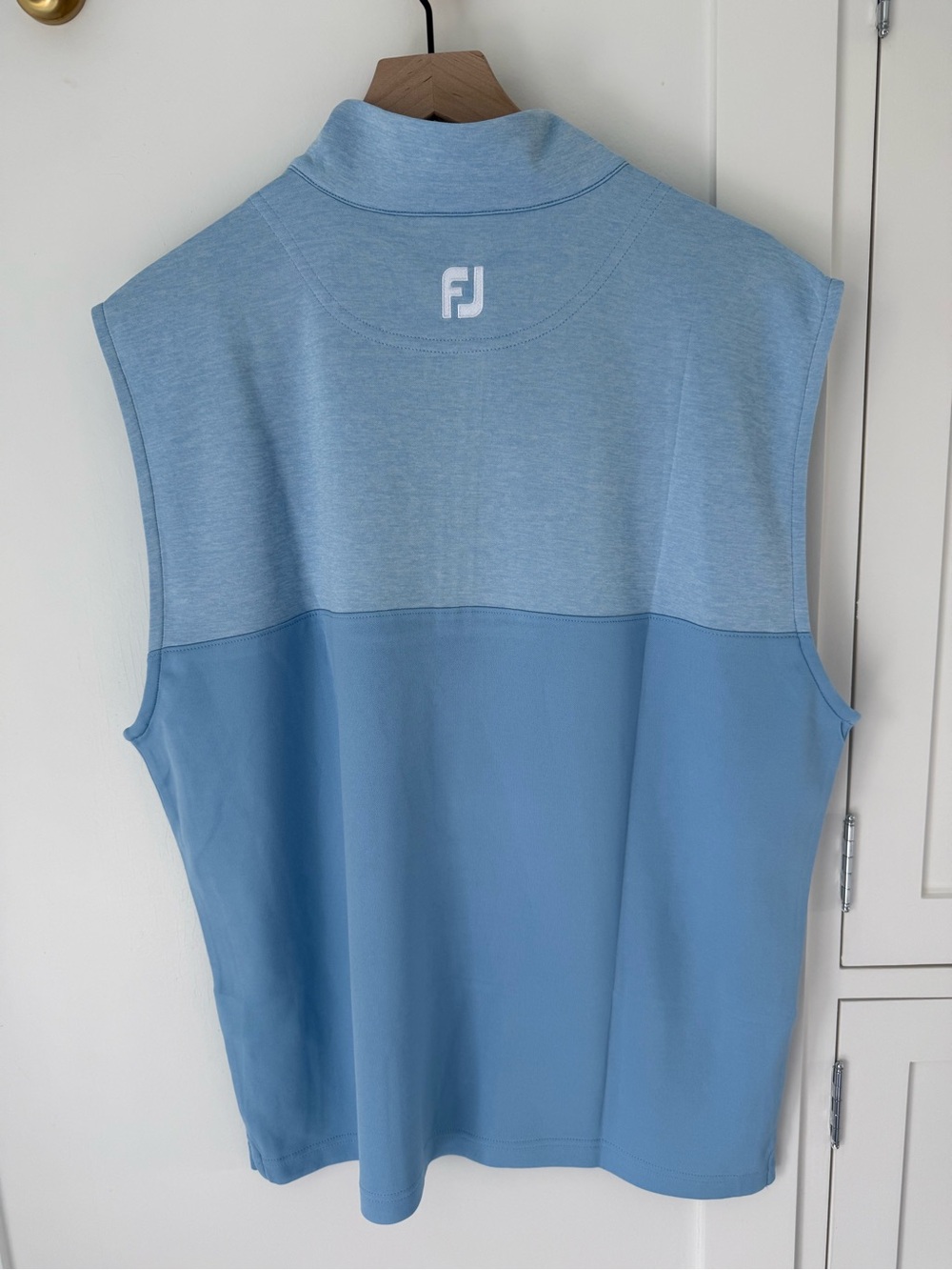 Light Blue FootJoy Men's Quarter-Zip Golf Vest NEW WITH TAGS - Picture 5 of 7